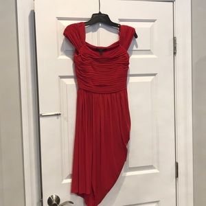 Bcbg “mikaela” side swipe red dress NWT